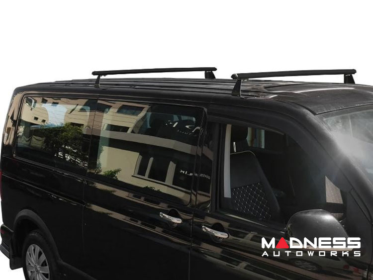 Volkswagen ID. Buzz Roof Rack Cross Bars - Black - Heavy Duty - Fixed Point